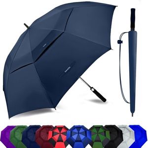 Baraida Golf Umbrella Large 62/68/72 Inch, Extra Large Oversize Double Canopy Vented Windproof Waterproof Umbrella, Automatic Open Golf Umbrella for Men and Women and Family.