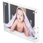 Scribble Direct 6 x 4 Inch Acrylic Photo Frame/Block, Free Standing, Use Horizontally or Vertically