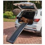 gineric Dog Lover Folding Dog Ramp Portable Pet Ramp for Cars Back Seat Ladder Lightweight Pet Collapsible Car Ramp Load up to 150Pound（Black）