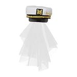 Colaxi Bride Captain Hat Women Hats
