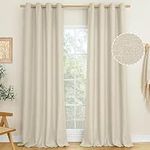 LAMIT Beige Thermal Linen Curtains 