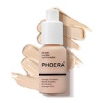 PHOERA Foundation Makeup,Face Foundation,Foundation Full Coverage Perfect 30ml Makeup Oil-Control Concealer,Long Lasting Waterproof Blendable Concealer Makeup,Great Choice and Gift (#101 Porcelain)