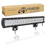 SKYWORLD LED Light Bar, 20 inch 126W Spot Flood Combo Beam Led Bar Off Road Lights Driving Lights Led Fog Light Lights Boat Lighting