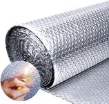 24"x 10 Ft Reflective Window Insulation ,Rv Insulation for Keep Heat, Double Reflective Insulation Fireproof B2 Thermal Insulation Roll for Winter Weatherproof Attics, Windows, Garages RV's, Ducts