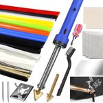 100W Plastic Welding Kit, 110V Plastic Welder Soldering Iron Kit with 121pcs Rods, Professional Surface Repair Tool for Car Bumper with 4 Welding Tips,Patch Net,Hot Iron Stand,Wire Brush,Metal Stand