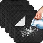 Waterproof Incontinence Chair Pad Washable Reusable Chair Pad Absorbent Seat Protector Pads 22.1 x 20.9 Inches for Women Men Adults Kids Wheelchair Recliners (4 Pcs,Black)