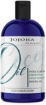 Cocojojo Jojoba Oil Organic, Jojoba Oil for Hair Growth, Jojoba Oil for Skin, Jojoba Oil for Face, 100% Pure Natural, Cold Pressed, Deep Moisturizing Anti-Aging, Essential Oils - 16 Fl Oz