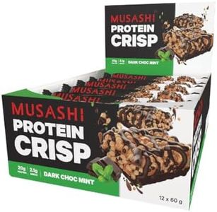 Musashi Crisp Chocolate Mint Protein Bar 60 g, Pack of 12