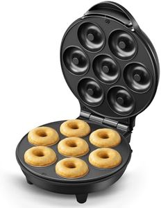 KEINVE Mini Donut Waffle Cake Maker, 7 Slots Home Baking Machine, Great for Breakfast, Snacks, Desserts and More