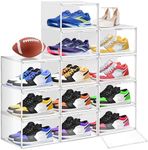 12 Pack Clear Stackable Plastic Sho