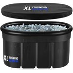 Upgrade XL 140 Gal Ice Bath Tub for Athletes with Cover, Large Size for Adults Up to 6'5'' Tall, Cold Plunge Tub for Cold Water Therapy Recovery, Portable Ice Bath Barrel for Indoor Outdoor Gym Gardon