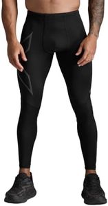 2XU Men's Ignition Shield Compression Tights - Powerful Support & Warmth - Black/Black Reflective - Size 3X-Large