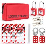 Alamanda Lockout Tagout Kit Electrical Circuit Breaker Lockout Loto Hasp Loto Safty Padlock Set Lockout Tag Lock Out Tag Out for Lockout Station