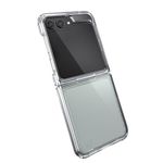 Speck Clear Samsung Galaxy Z Flip 5 Case - Foldable, Scratch Resistant & Drop Protection Clear Phone Case - Anti-Yellowing for Galaxy Z Flip 5 Case - Presidio Perfect-Clear