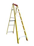 8 Tread Fibreglass Swingback Electricians Step Ladder/Ladders - Free Next Working Day Delivery