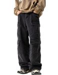 VOLYMOON Mens Baggy Jeans Y2k Hip Hop Demin Cargo Pants Grunge Jnco Jeans Loose Fit Cargo Jeans Streetwear