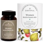 Earthful Multivitamin for Women 40+, 50+, Nearing Menopause | Improved Immunity, Hormonal Health, Skin, Hair & Bone Health | 100% Natural and Plant Based with 12 Vital Vitamins, Herbs | 60 Capsules