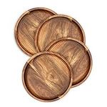 Wooden Plates Round Dinner Plates 6
