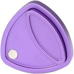 FREELOVE Metal Magnetic Fidget Toys Slider for Adults, Pivot Sliding Magnet Clicker, Compact Triangle Haptic Coin, Quiet Operate for Stress Relief Anxiety (Aluminum Purle)
