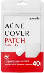 Avarelle Acne Pimple Patch (40 Count) Absorbing Hydrocolloid Spot Treatment with Tea Tree Oil, Calendula Oil and Cica, Certified Vegan, Cruelty Free (VARIETY / 40 COUNT)