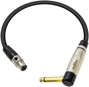 Augioth 24 Inch TA4F to 1/4 TS Instrument Cable 2 FT 4 Pin Mini Connector to Right Angle Wireless Guitar System Cord Bodypack Transmitter Wire 75CM