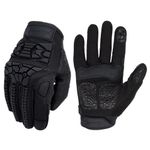 Seibertron T.F.F.I.G Tactical Gloves - Anti-Vibration, Super Grip, Flexible Rubber Protection for Outdoor Activities Black L