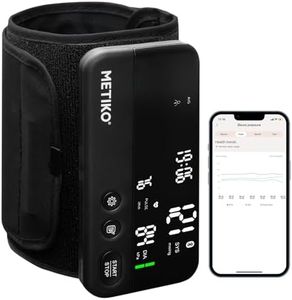 METIKO Wireless Blood Pressure Monitor Upper Arm(Cuff 8.6"-12.6") FSA/HSA Bluetooth Blood Pressure Machine, Ultralight Portable Rechargeable Blood Pressure Monitor, App Enabled iOS/Android BP Machine