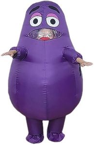 Grimace Costume Inflatable Suit Birthday Halloween Cosplay Mascot (adult height 155-195cm)
