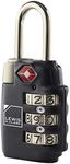 Lewis N. Clark Travel Sentry TSA-Approved Luggage Lock, Large 3 Dial Combination with Easy Read Dials - Black (Pack of 2)