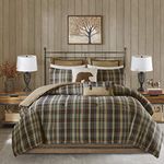 Woolrich Rustic Lodge Cabin Comforter Set, Polyester, Hadley Plaid, Multi, Oversized Twin