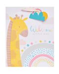 UK Greetings Large Gift Bag for New Baby Boy or Girl - Cute Giraffe Design