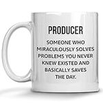 Funny Definition Mug, Producer, Film Music Television Associate Manufacturer Maker Constructor Publisher Stationer Gag Gift for Students Graduating from College University Sarcastic Mug 11oz