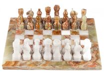 Radicaln Chess Set Handmade Green Onyx and White Full Marble Chess Board Game Set - Staunton Marble Tournament Two Players Full Chess Game Table Set