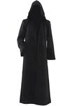 Amayar Men Hooded Robe Cloak Knight Fancy Cool Cosplay Costume, Black, XL