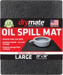 Drymate Oil Spill Mat, Premium Absorbent Oil Mat - Reusable - Oil Pad Contains Liquids, Protects Garage Floor Surface (Large) (29" x 36")