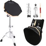 Softline Pro SP-DPPK-Practice-Pad-Kit Dumbed Drum Practice Pad Kit, 12 Inch Double Sided Silent Practice Pad Kit Set for Adult Kids with Snare Drum Stand, Drumsticks and Bag (SP-DPPK-Practice-Pad-Kit)