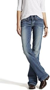 ARIAT Women's R.e.a.l Mid Rise Boot Cut Jean, Ocean, 31 Regular