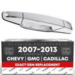 Exterior Chrome Driver Side Door Handle Front w/Keyhole Compatible with 07-13 Chevrolet Silverado Suburban Tahoe Avalanche GMC Sierra Yukon Cadillac Escalade 22738721