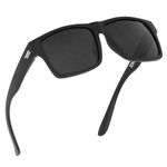 TOROE Classic RANGE TR90 Frame Polarized Unbreakable Sunglasses with Hydrophobic Coated Polycarbonate AR Lenses, Matte Black | Black (Cat3), One Size