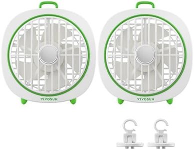 VIVOSUN AeroWave D4, 4” Grow Tent Clip Fan with Detachable Hook, 3-Speed Strong & Quiet Airflow, Adjustable Airflow Angle for Hydroponics, Circulation & Cooling, White, 2-Pack