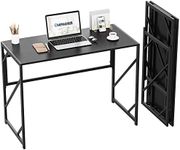 Elephance Folding Desk Writing Computer Desk for Home Office, No-Assembly Study Office Desk Foldable Table for Small Spaces