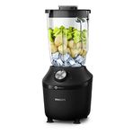 Philips blender 3000 series, pro blend system, 2l maximum capacity, 1.25l effective capacity, 600 w, 2 speed settings and pulse, glass jar, black, HR2291/01