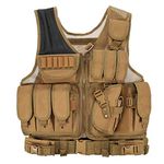 Tactical Mens Vest Military Tactical Army Polyester Waistcoat for Outdoor Camping Hunting Fishing Hiking Airsoft War Game