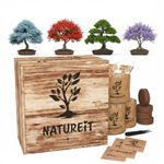 Bonsai Tree Seed Starter Kit - All You Need to Grow 4 Bonsai Trees from Seeds. All-in-One Indoor/Outdoor DIY Beginner Grow kit for Men & Women. Best Gift Idea for Mom and Dad (Premium Gift Box)