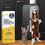 PROTECTO® Door Protector from Dog Scratching - 35.5 x 15.5 Anti-Scratch Guard for Furniture Window Wall - Clear Claw Shield & Heavy Duty Cat Scratching Deterrent – Ultra Durable Scratch Pad for Cats