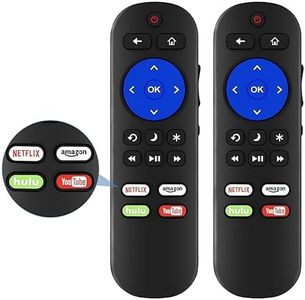 Replacement Remote Compatible with Roku TV, Compatible with Hisense/Onn/TCL/Haier/Sharp/Hitachi/LG/Sanyo/JVC/Magnavox/RCA/Philips/Westinghouse Roku Built-in Smart TV (Not Compatible with Roku Player)