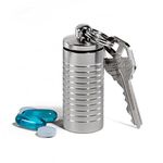 Cielo Pill Holders - Waterproof Large Single Chamber Stainless Steel Keychain Pill Fob and Nitro Bottle Holder