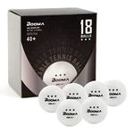 BOOMA Ping Pong Balls | 3-Star 40+ Table Tennis Balls | Premium ABS Training Balls | Highly Durable for Indoor/Outdoor Ping Pong Games, Competitions (Pack of 18, White)