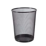 Novelty Store Metal Mesh Dustbins, 1-pk Recycling Wastebasket Bins Open Top 19 litre Dustbins -Black