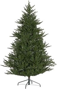 HOMCOM 6ft Artificial Christmas Tree with 2380 Tips, Metal Base, Realistic Hinged Xmas Tree, Easy to Assemble, Green